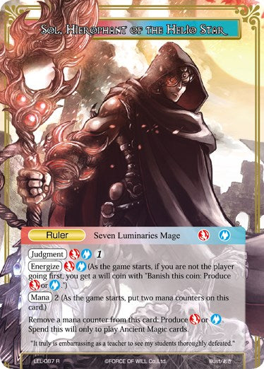 Sol, Hierophant of the Helio Star // Sol, Dark Commander of Steam (Full Art) (LEL-087 JR) [Legacy Lost]