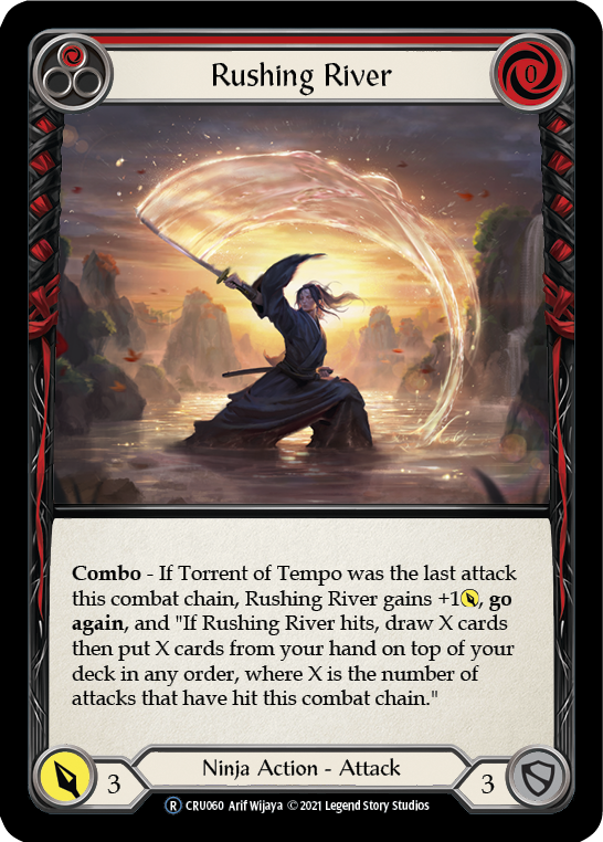 Rushing River (Red) [U-CRU060] (Crucible of War Unlimited)  Unlimited Rainbow Foil