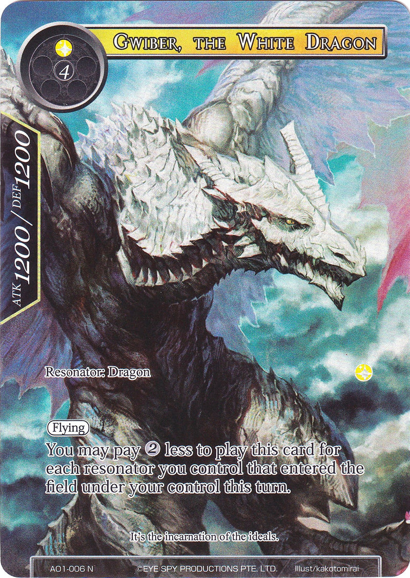 Gwiber, the White Dragon (Full Art) (AO1-006) [Alice Origin]