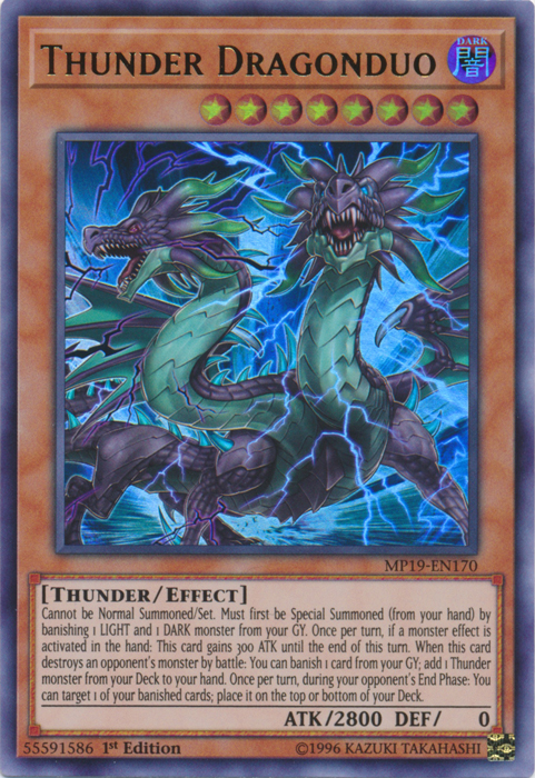 Thunder Dragonduo [MP19-EN170] Ultra Rare