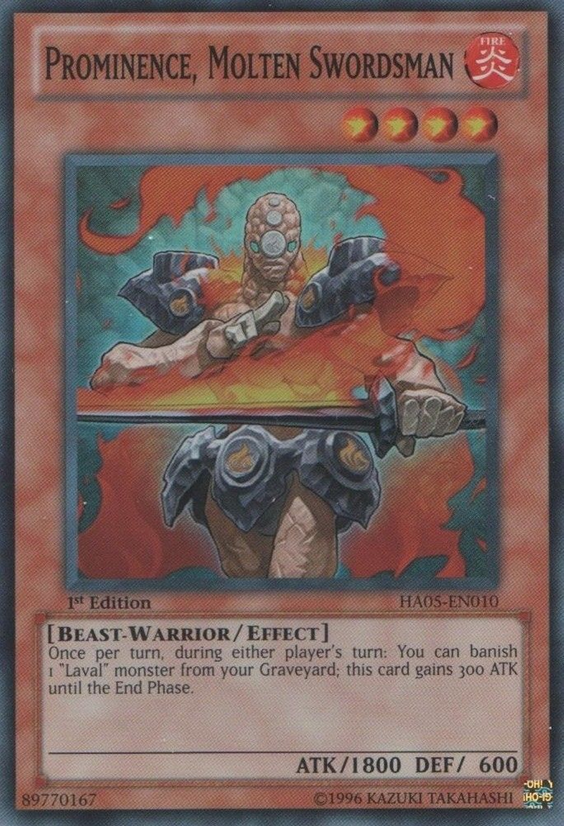 Prominence, Molten Swordsman [HA05-EN010] Super Rare