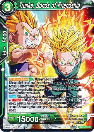 Trunks, Bonds of Friendship (BT11-079) [Vermilion Bloodline 2nd Edition]