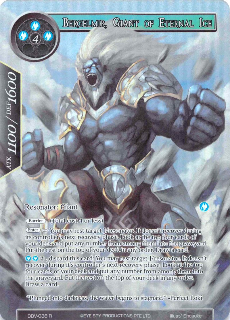 Bergelmir, Giant of Eternal Ice (Full Art) (DBV-038) [The Decisive Battle of Valhalla]