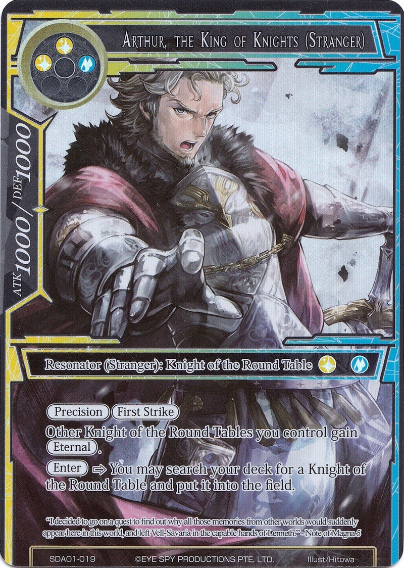 Arthur, the King of Knights (Stranger) (Full Art) (SDAO1-019) [Alice Origin Starter Deck]