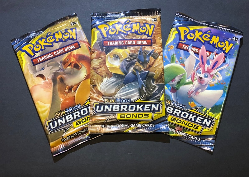 Pokmon TCG: Sun & Moon: Unbroken Bonds Booster Pack: 3 Pack Pokmon TCG: Sun & Moon: Unbroken Bonds Booster Pack: 3 Pack