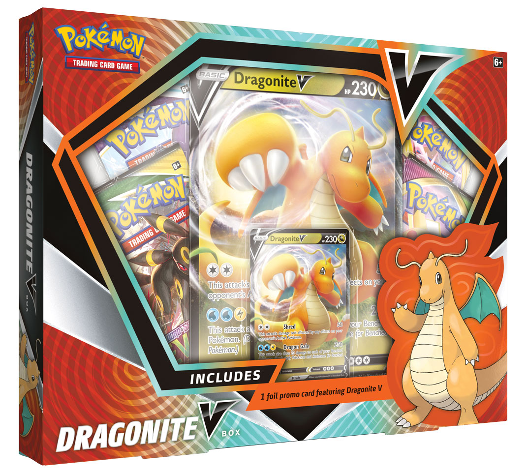 Pokémon TCG: Dragonite V or Hoopa V Box