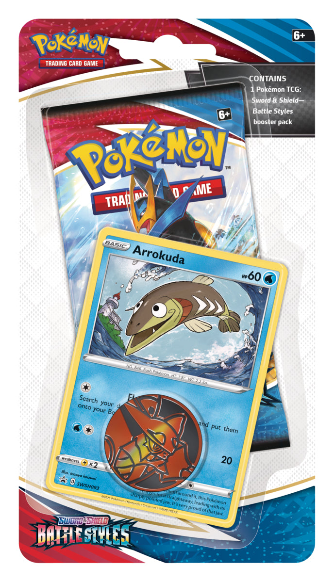 Pokémon TCG: Sword & Shield: Battle Styles: Single Pack Blister Arrokuda