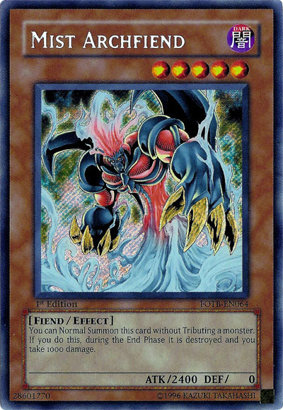 Mist Archfiend [FOTB-EN064] Secret Rare