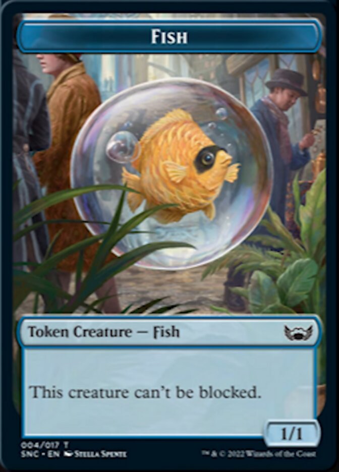 Fish // Angel Double-Sided Token [Streets of New Capenna Tokens]