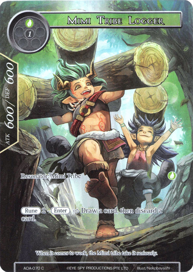 Mimi Tribe Logger (Full Art) (AOA-070) [Awakening of the Ancients]