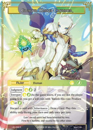 Glorius, Masked Crusader // Faria, Ruler of Divine Beasts (Full Art) (LEL-058 JR) [Legacy Lost]