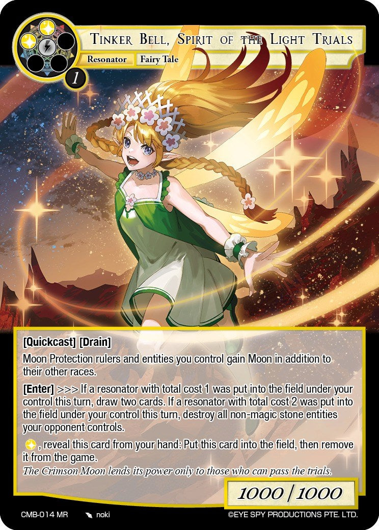 Tinker Bell, Spirit of the Light Trials (CMB-014 MR) [Crimson Moon's Battleground]