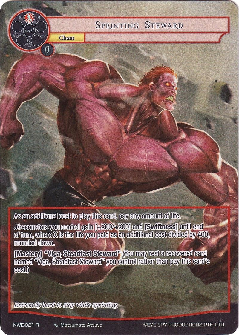 Sprinting Steward (Full Art) (NWE-021 R) [A New World Emerges]