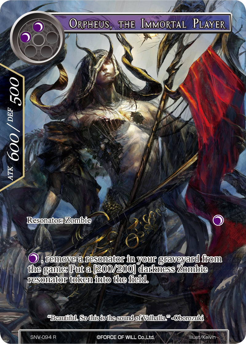 Orpheus, the Immortal Player (Full Art) (SNV-094) [The Strangers of New Valhalla]