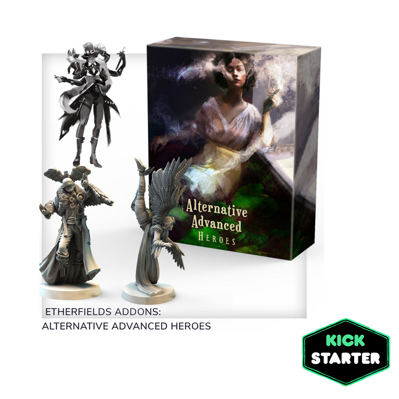 Etherfields Alternative Advanced Heroes box with miniatures