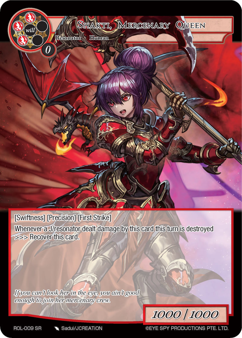 Shakti, Mercenary Queen (ROL-009) [Rebirth of Legend]