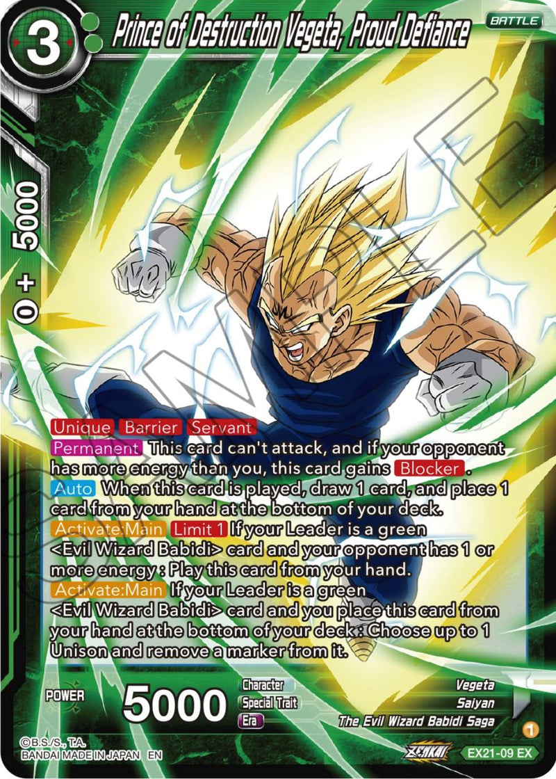 Prince of Destruction Vegeta, Proud Defiance (EX21-09) [5th Anniversary Set]