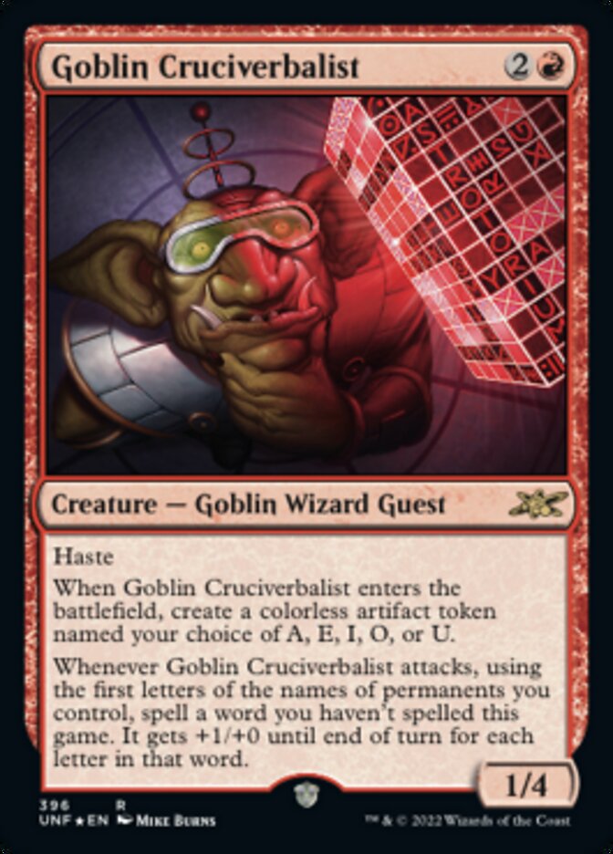 Goblin Cruciverbalist (Galaxy Foil) [Unfinity]