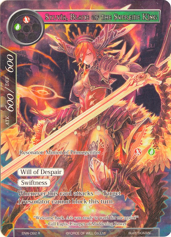 Sylvia, Blade of the Supreme King (Full Art) (ENW-092) [Echoes of the New World]