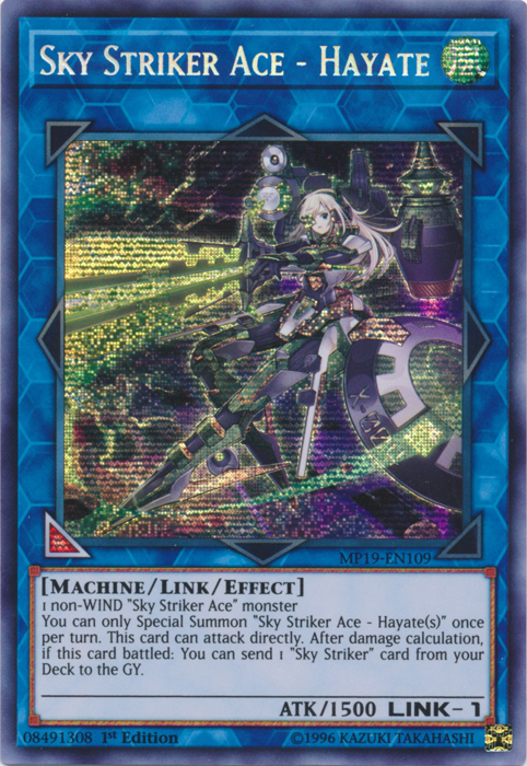 Sky Striker Ace - Hayate [MP19-EN109] Prismatic Secret Rare