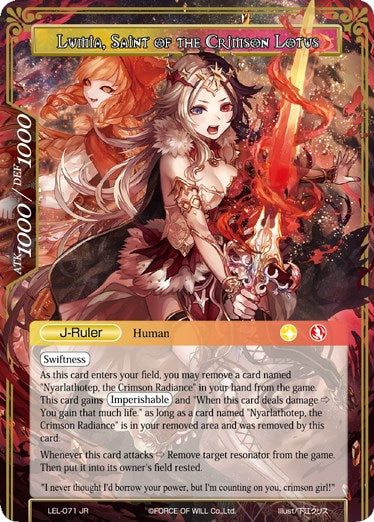 Lumia, the Fated Rebirth // Lumia, Saint of the Crimson Lotus (LEL-071 JR) [Legacy Lost]