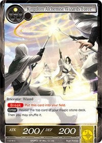 Kingdom Alchemist Wizards Force (1-016) [Starter Deck: Knights of the Round Table]