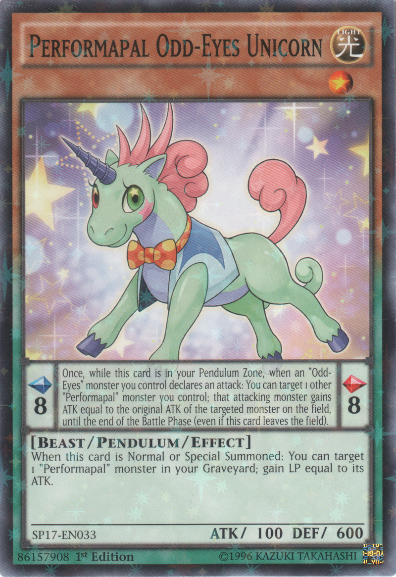 Performapal Odd-Eyes Unicorn [SP17-EN033] Starfoil Rare