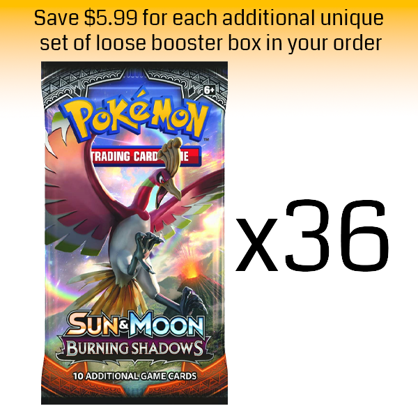 Pokémon TCG: Burning Shadows Loose Booster Box: 36 Loose Packs