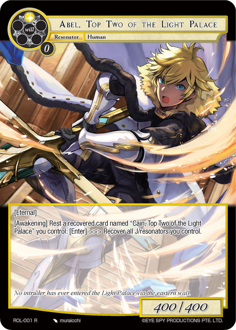 Abel, Top Two of the Light Palace (ROL-001) [Rebirth of Legend]