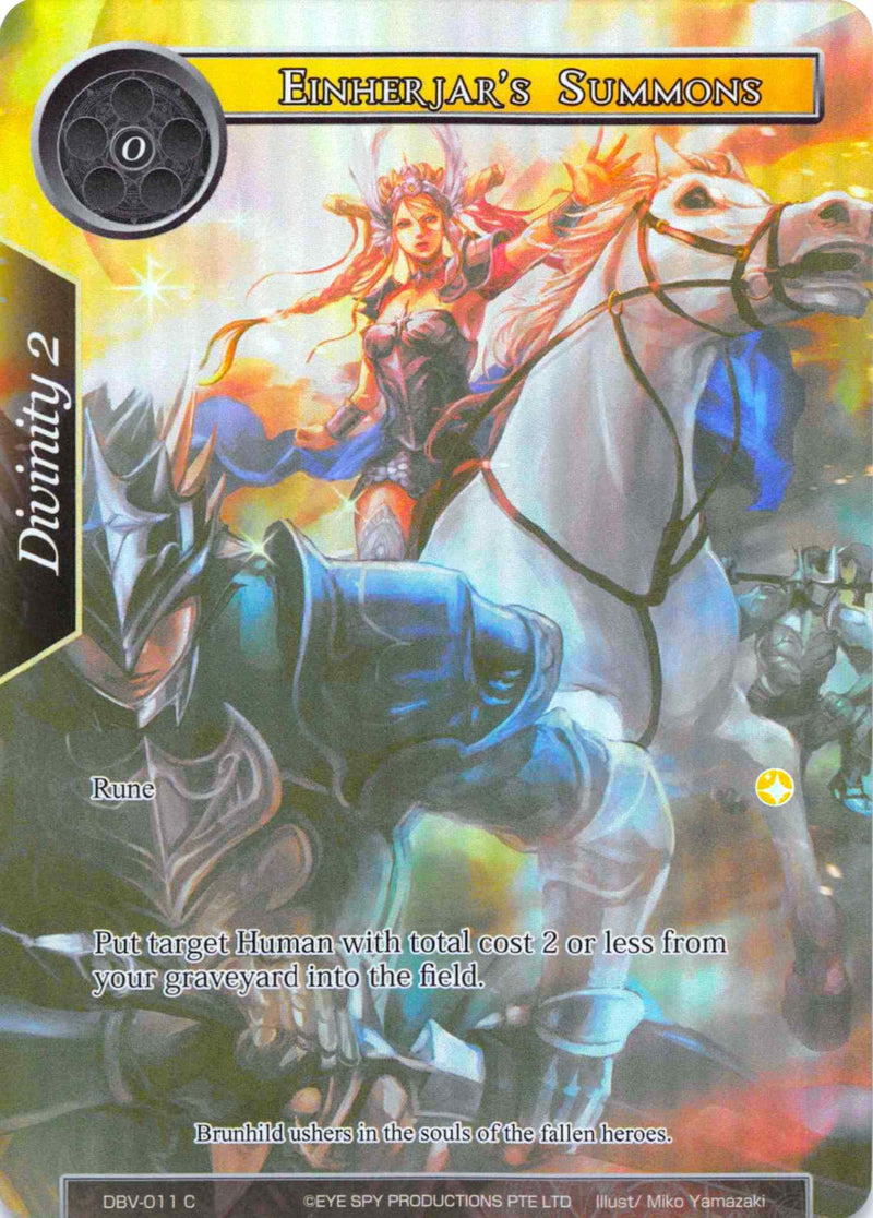 Einherjar's Summons (Full Art) (DBV-011) [The Decisive Battle of Valhalla]