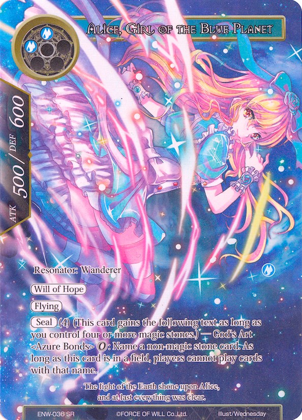 Alice, Girl of the Blue Planet (Full Art) (ENW-036) [Echoes of the New World]