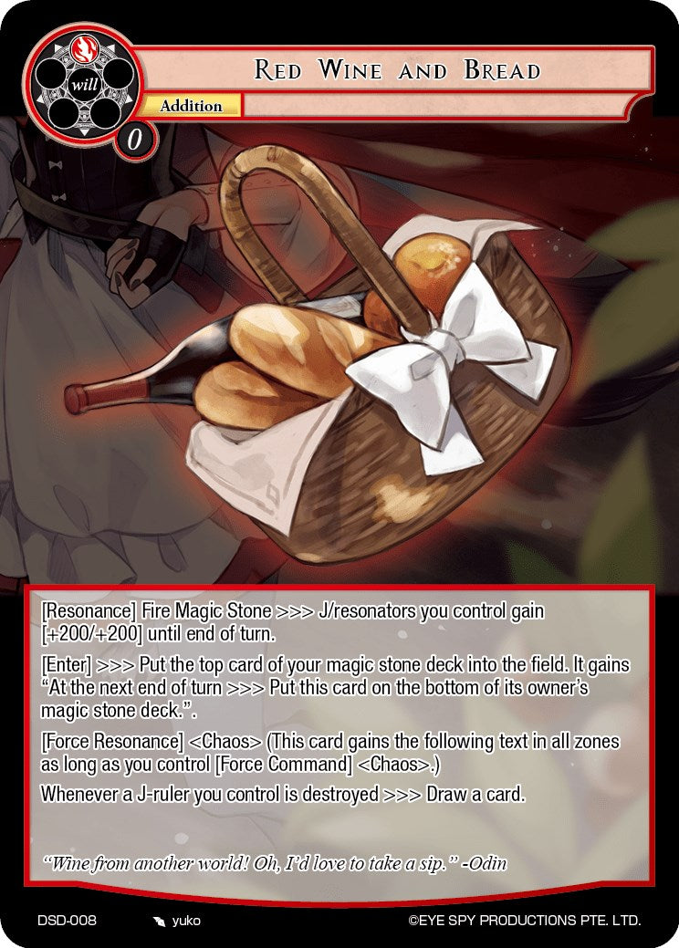 Red Wine and Bread (DSD-008) [Starter Deck: Tales]