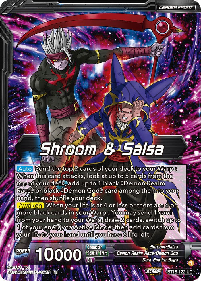 Shroom & Salsa // Demon God Shroom & Salsa, Deadly Genius (BT18-122) [Dawn of the Z-Legends Prerelease Promos]