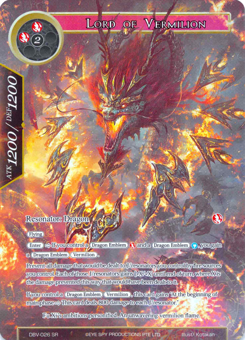 Lord of Vermillion (Full Art) (DBV-026) [The Decisive Battle of Valhalla]