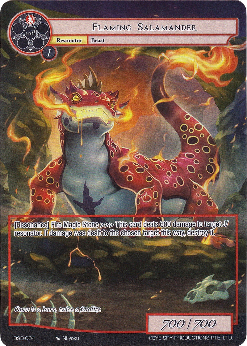 Flaming Salamander (Full Art) (DSD-004) [Starter Deck: Tales]