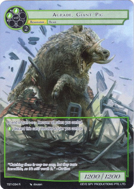 Agrade, Giant Pig (Full Art) (TST-034) [The Seventh]