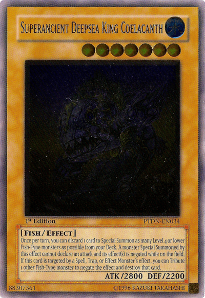 Superancient Deepsea King Coelacanth [PTDN-EN034] Ultimate Rare