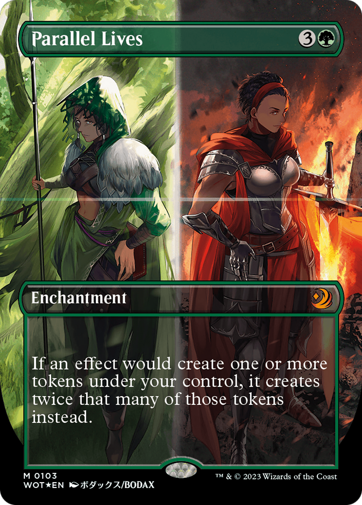 Parallel Lives (Anime Borderless) (Confetti Foil) [Wilds of Eldraine: Enchanting Tales]