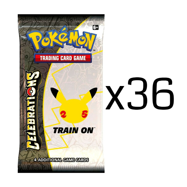 Pokémon TCG: Celebrations Loose Booster Box: 36 Loose Packs