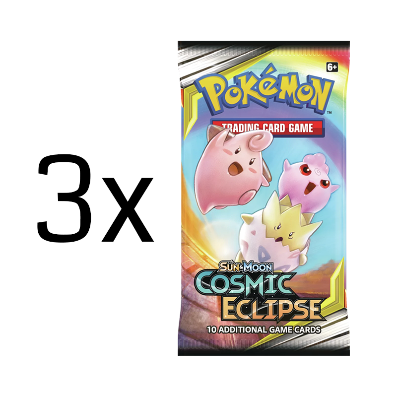Pokmon TCG: Sun & Moon: Cosmic Eclipse Booster Pack: 3 Pack Pokmon TCG: Sun & Moon: Cosmic Eclipse Booster Pack: 3 Pack