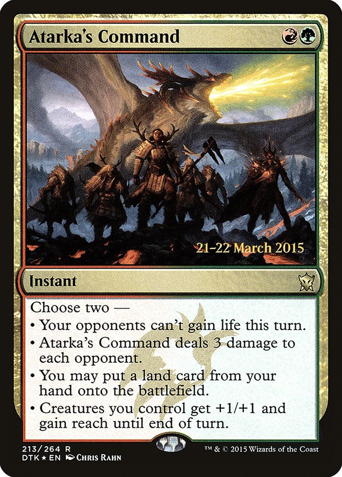 Atarka's Command [Dragons of Tarkir Prerelease Promos]