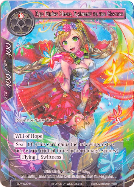 Red Riding Hood, Rainbow to the Heavens (Full Art) (ENW-029) [Echoes of the New World]