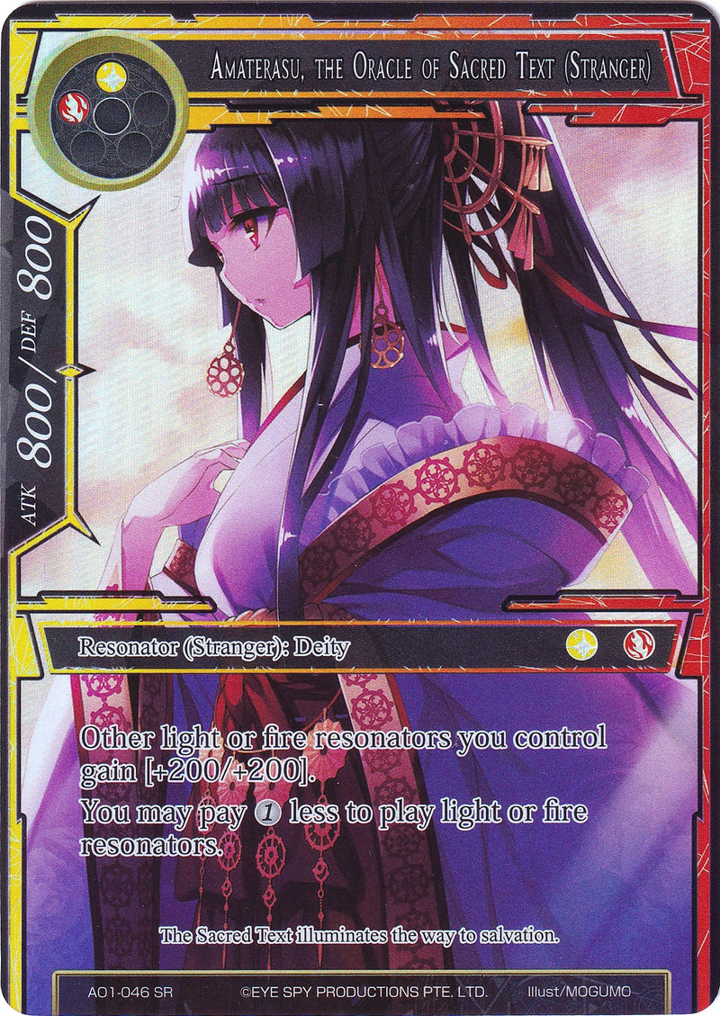 Amaterasu, the Oracle of Sacred Text (Stranger) (Full Art) (AO1-046) [Alice Origin]