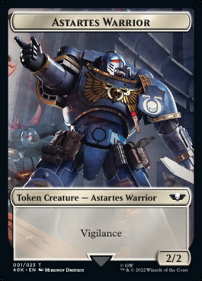 Astartes Warrior (001) // Cherubael Double-Sided Token [Warhammer 40,000 Tokens]