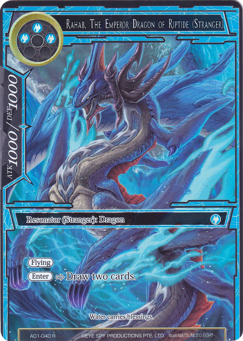 Rahab, The Emperor Dragon of Riptide (Stranger) (Full Art) (AO1-040) [Alice Origin]