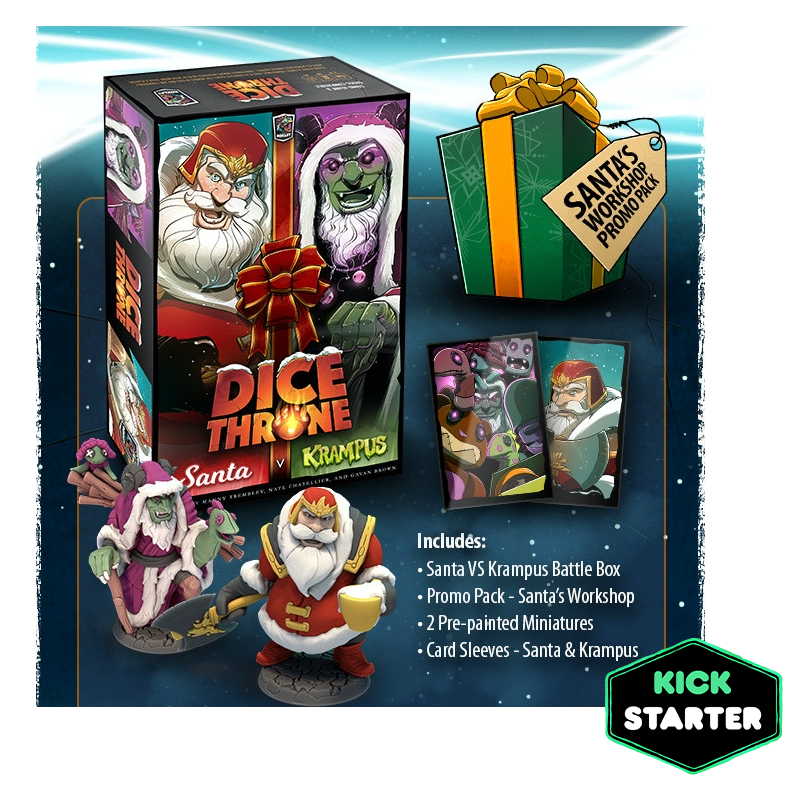 dice throne card sleeves Dice Throne: Santa v Krampus Gift Pack