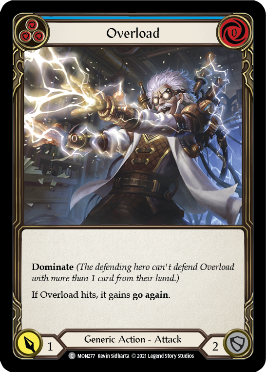 Overload (Blue) [MON277-RF] (Monarch)  1st Edition Rainbow Foil