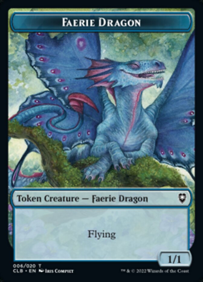 Treasure // Faerie Dragon Double-Sided Token [Commander Legends: Battle for Baldur's Gate Tokens]