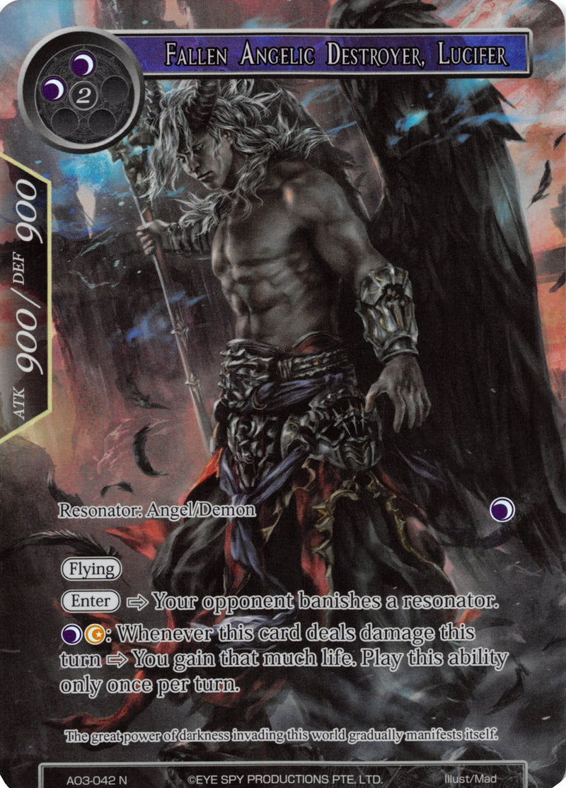 Fallen Angelic Destroyer, Lucifer (Full Art) (AO3-042) [Alice Origin III]