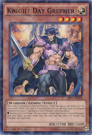 Knight Day Grepher [BP03-EN109] Shatterfoil Rare